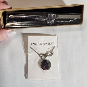 Granny pendant necklace and metal bookmark